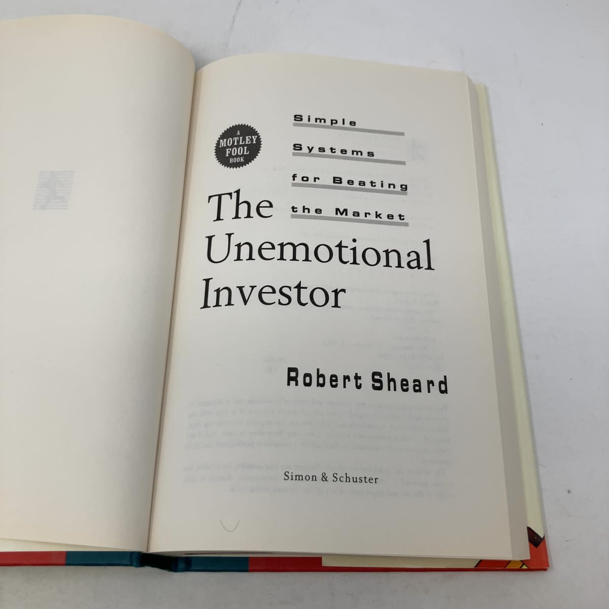 The Unemotional Investor Sheard, Robert