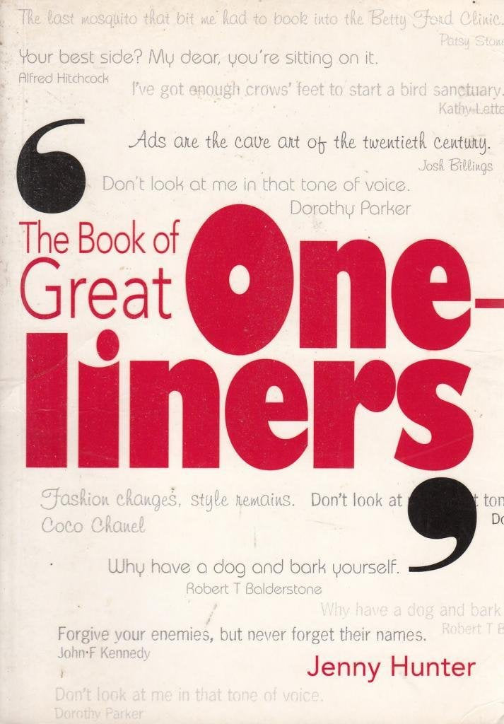 The Book of Great One-Liners Hunter, Jenny