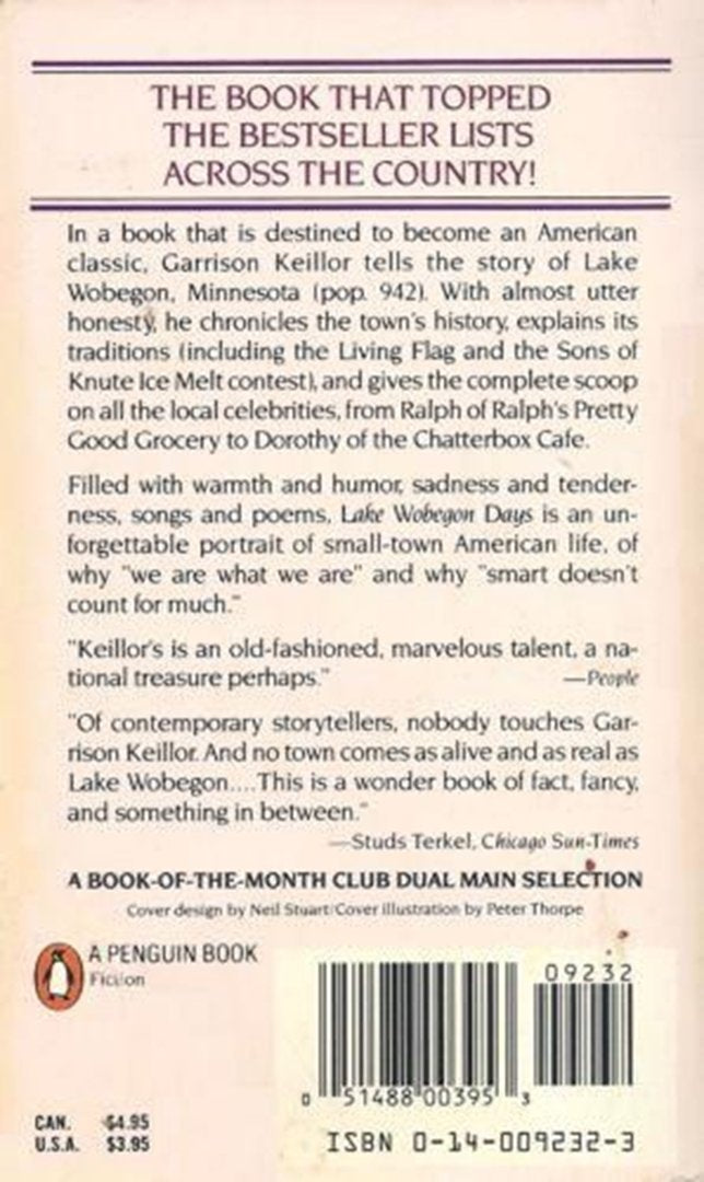 Lake Wobegon Days Keillor, Garrison