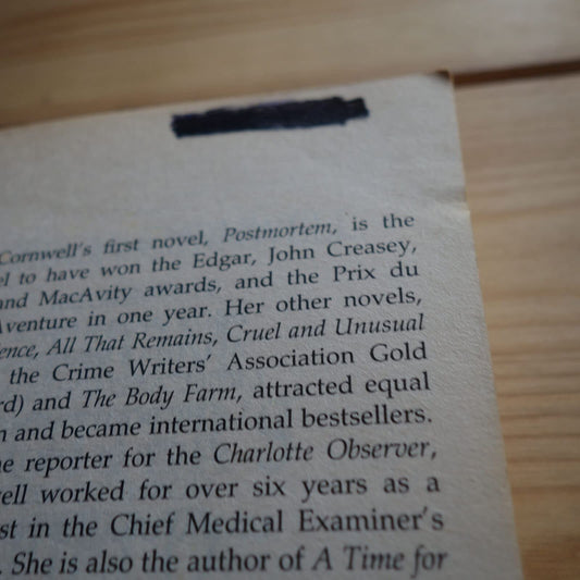 From Potter's Field Cornwell, Patricia