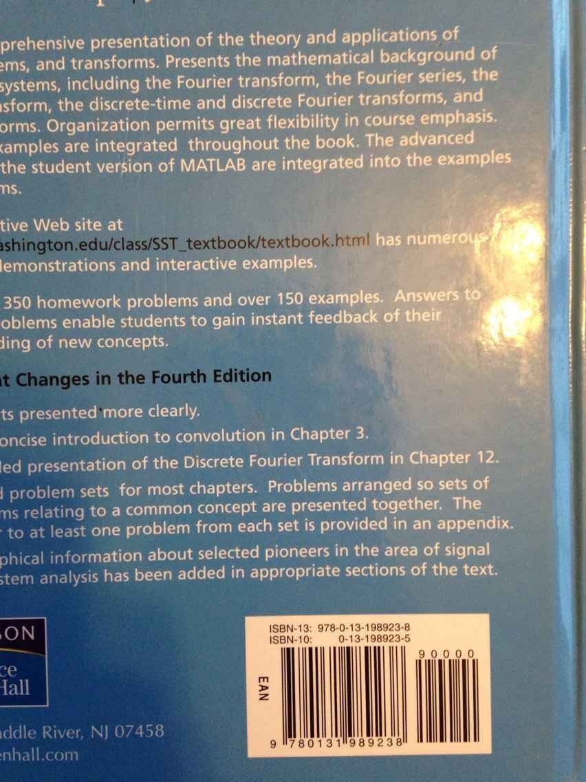 Signals, Systems, and Transforms Phillips, Charles L.; Parr, John and Riskin, Eve
