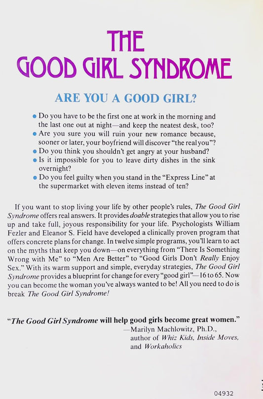 Good Girl Syndrome Fezler, William