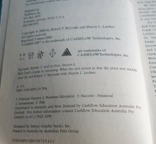 Rich Dad's Guide to Investing: What the Rich Invest in That the Poor and Middle Class Do Not! Kiyosaki, Robert T.