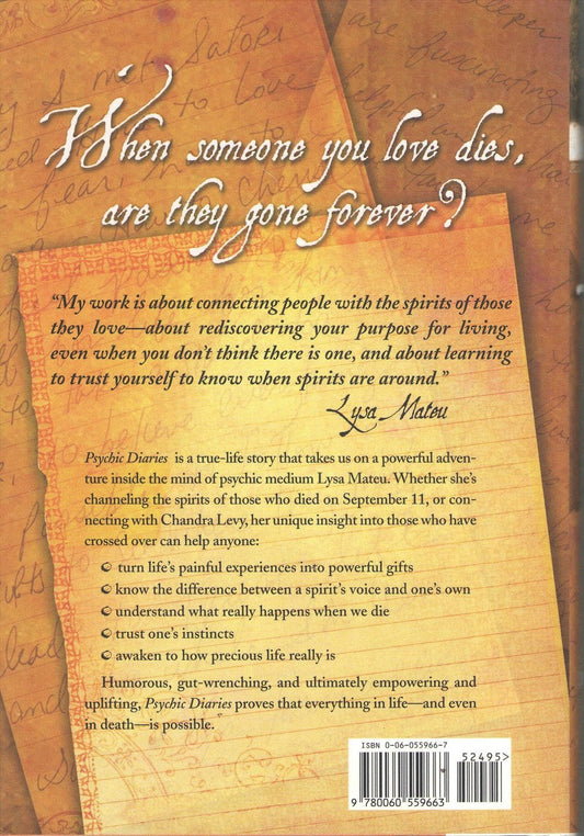 Psychic Diaries: Connecting With Who You Are, Why You're Here, and What Lies Beyond Mateu, Lysa