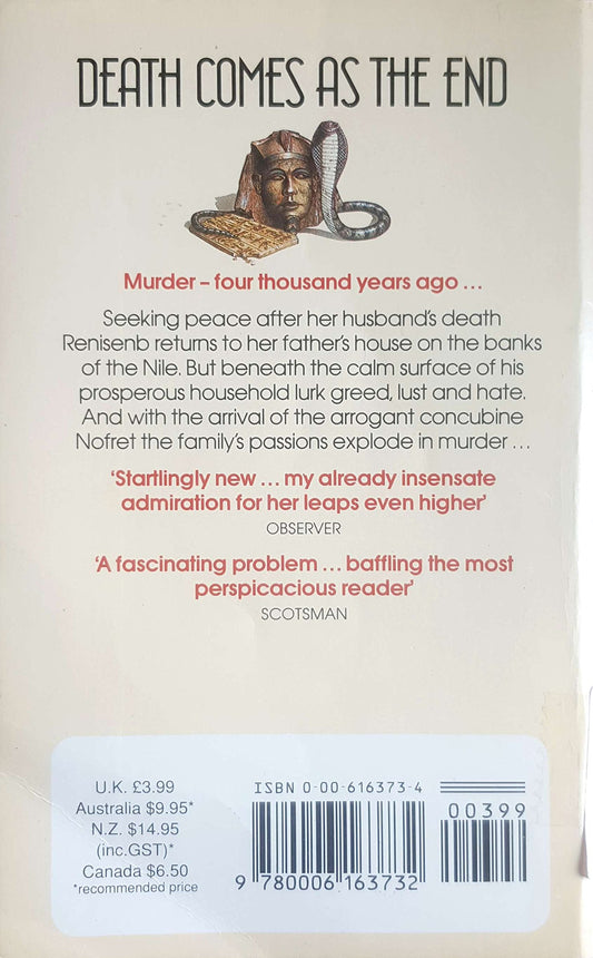 Death Comes As the End Christie, Agatha