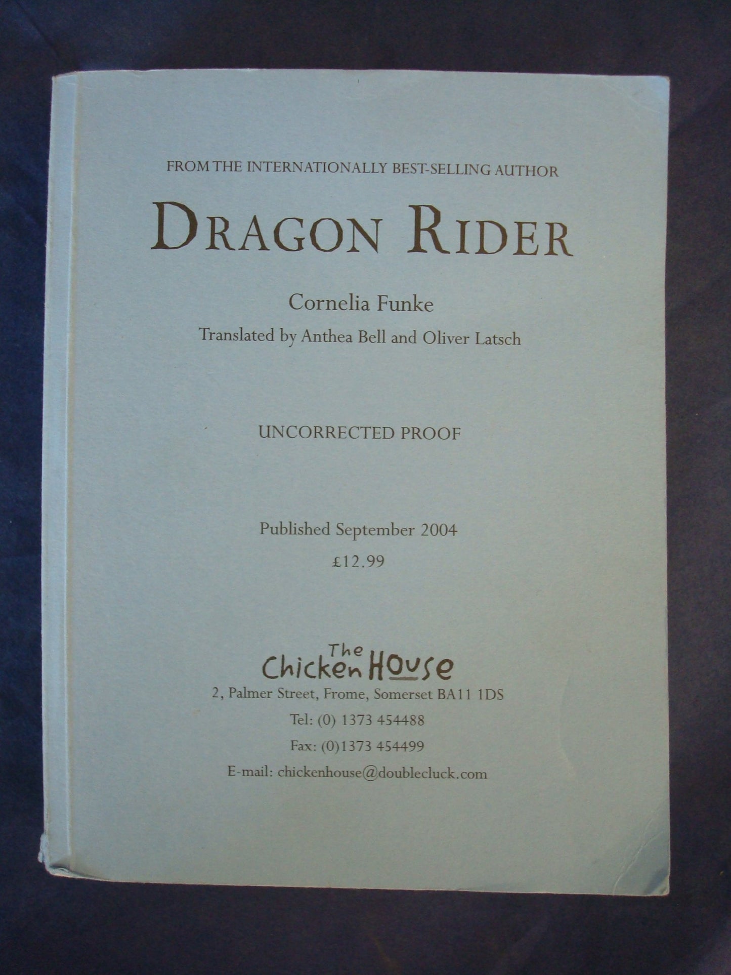 Dragon Rider Funke,Cornelia and Bell,Anthea