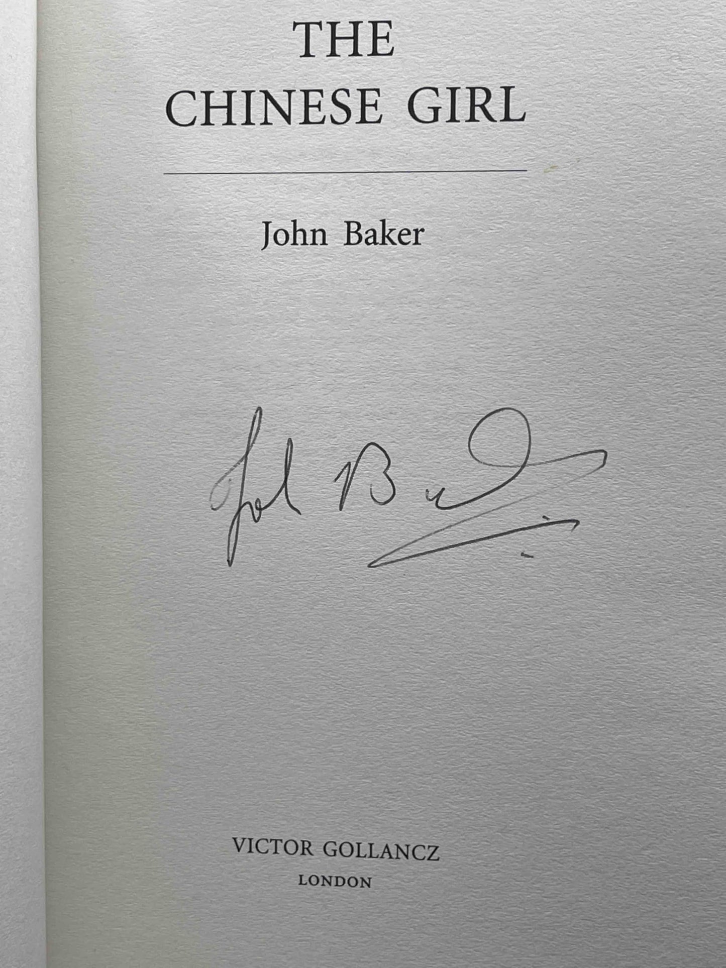 The Chinese Girl Baker, John