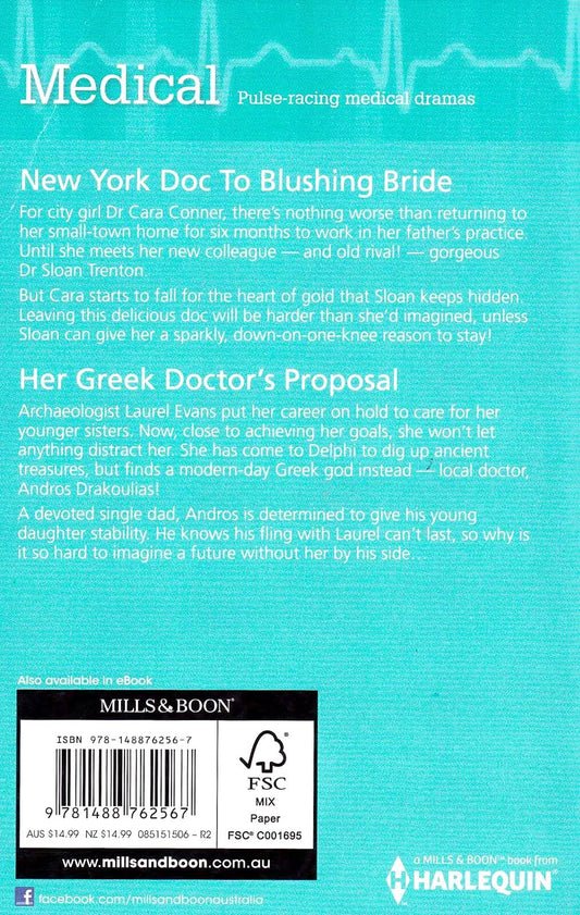 NEW YORK DOC TO BLUSHING BRIDE/HER GREEK DOCTOR'S PROPOSAL Robin Gianna