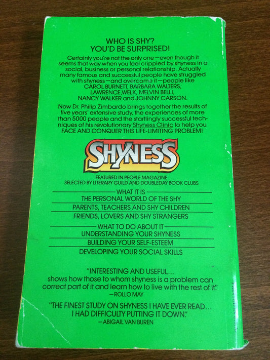 Shyness: What it is What to Do About it Zimbardo, Philip G.