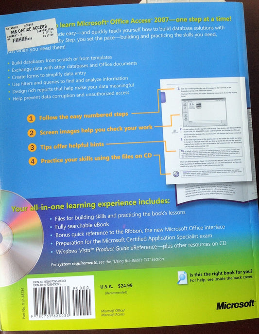 Microsoft Office Access 2007 Step by Step Preppernau, Joan; Lambert, M. and Lambert, Steve