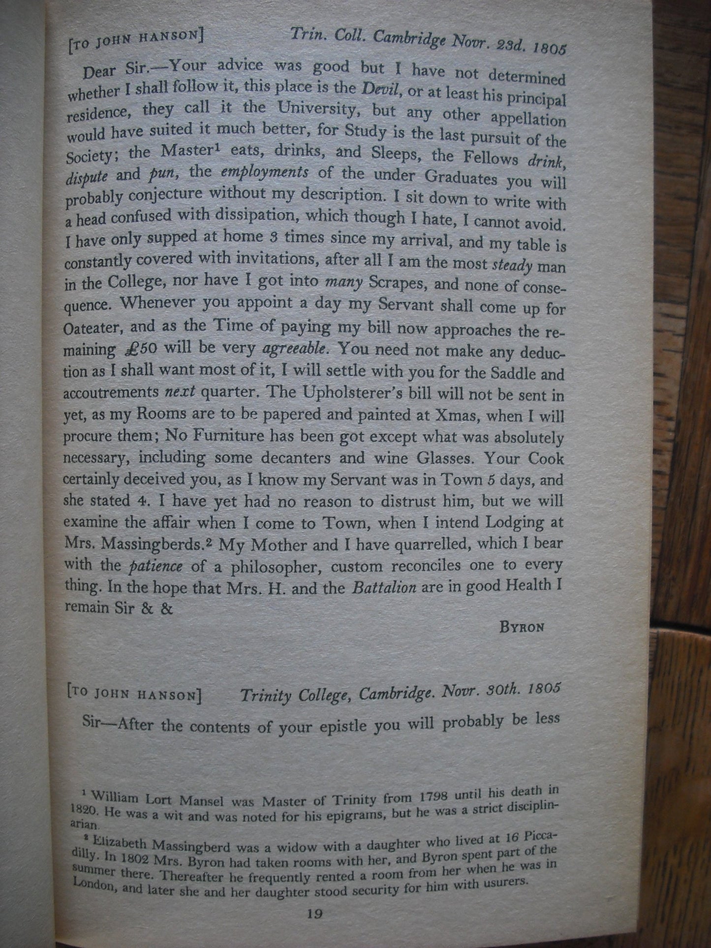 Selected Letters and Journals