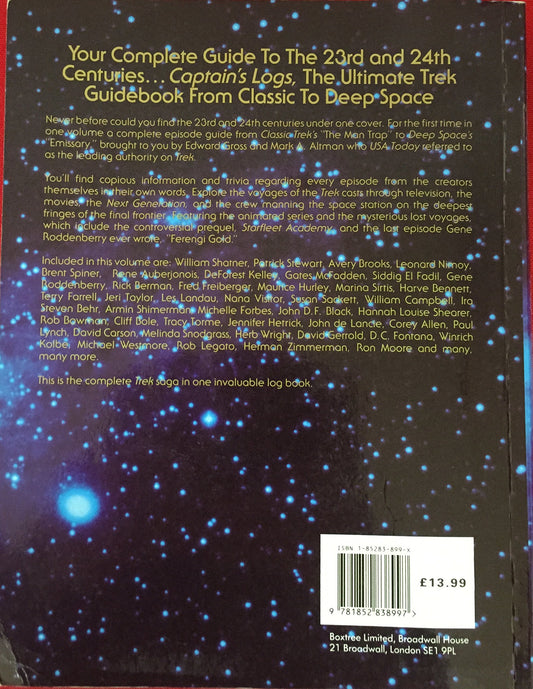 Captain's Logs: The Complete Trek Voyages Gross, Edward and Altman, Mark A.