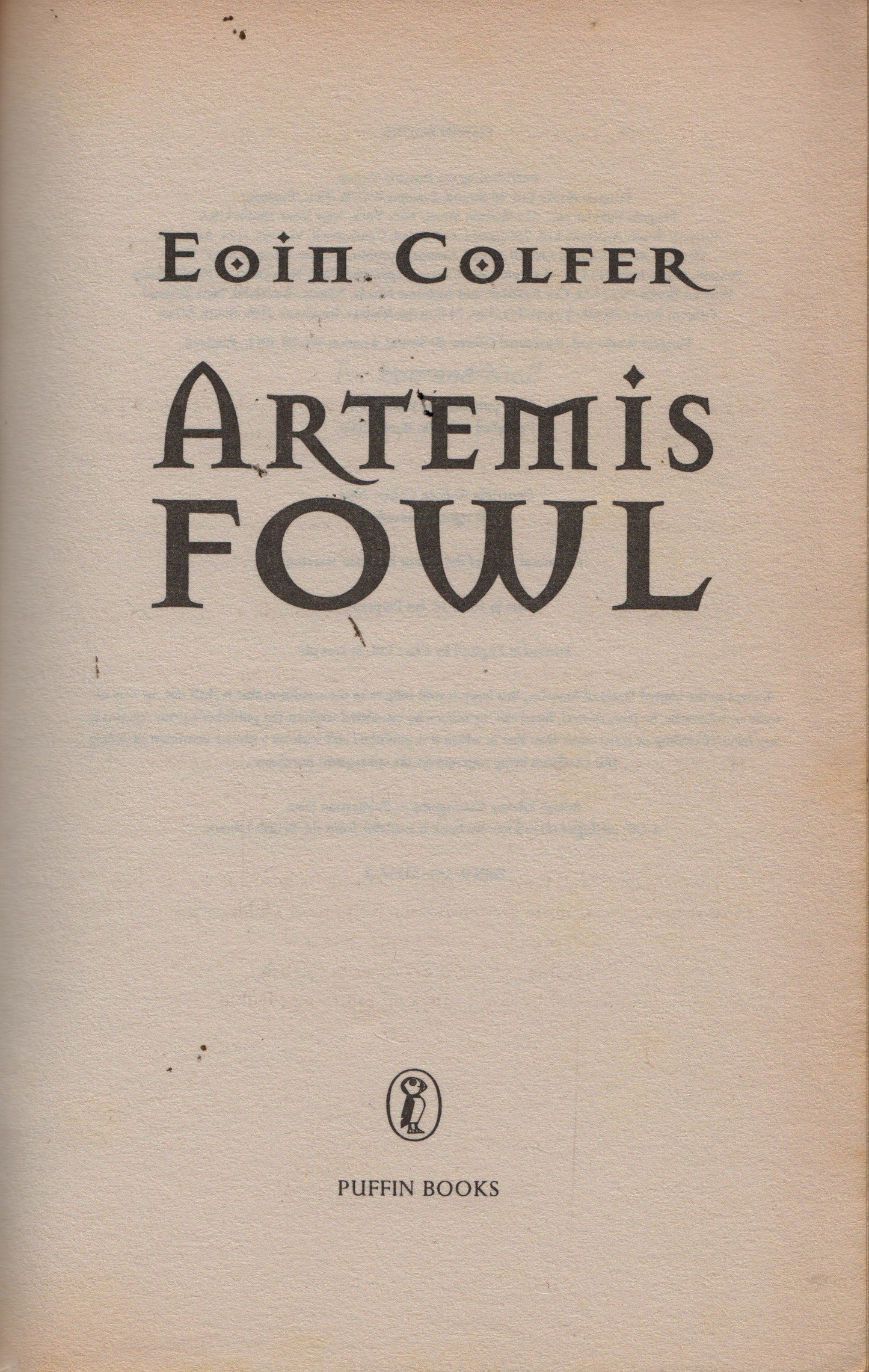Artemis Fowl(Tpb) Colfer, Eoin