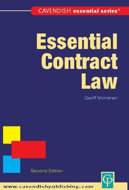Essential Contract Law [Textbook Binding] Monahan, Geoff