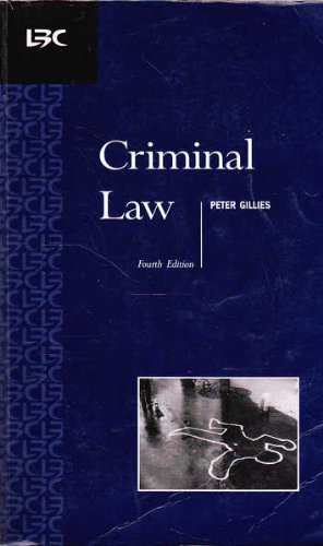 Criminal Law [Paperback] Gillies, Peter