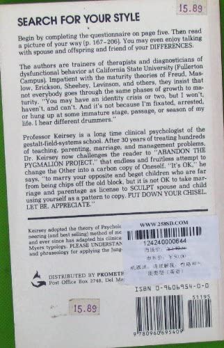 Please Understand Me: Character and Temperament Types [Paperback] Keirsey, David and Bates, Marilyn