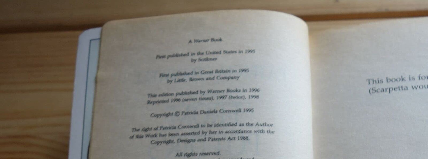 From Potter's Field Cornwell, Patricia