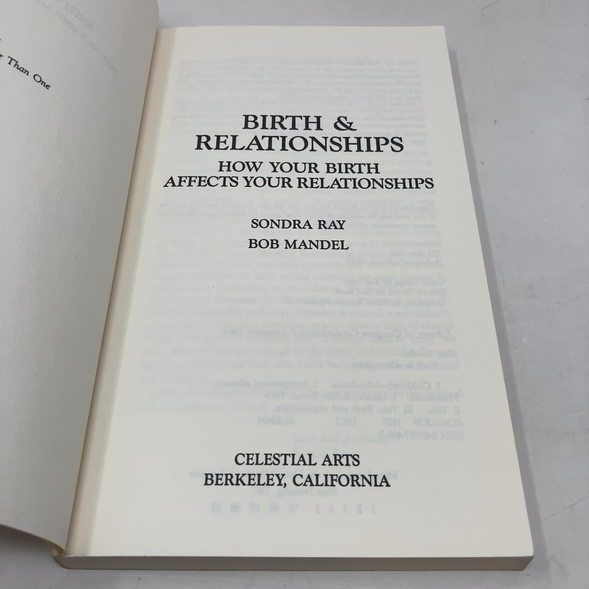 Birth and Relationships Ray, Sondra and Mandel, Bob