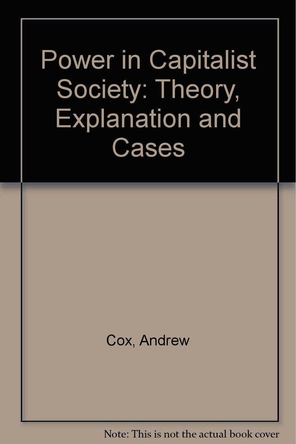 Power in Capitalist Society: Theory, Explanation and Cases