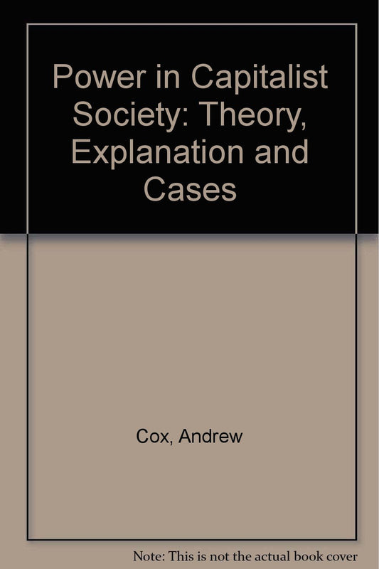 Power in Capitalist Society: Theory, Explanation and Cases