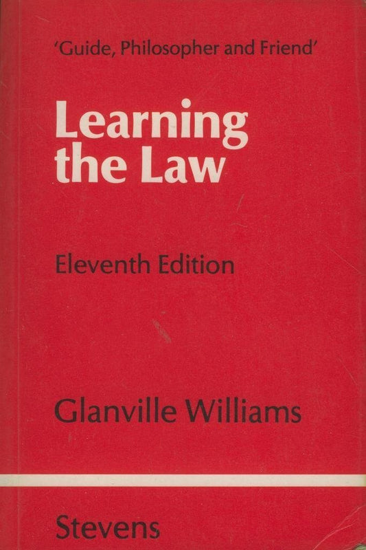 Learning the Law Williams, Glanville L.