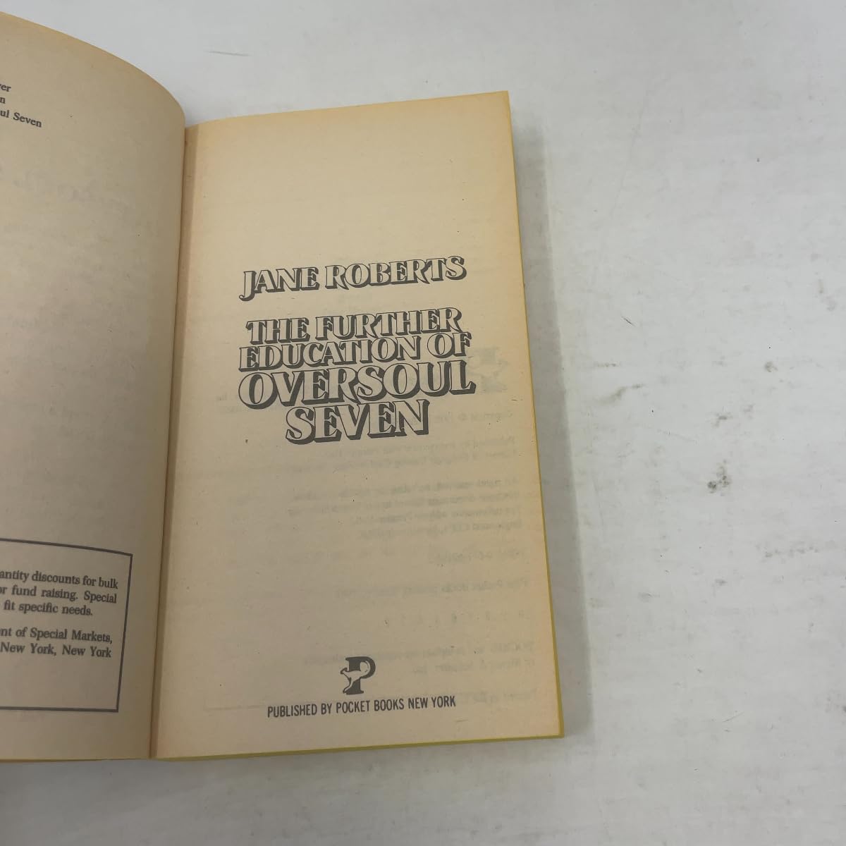 The Further Education of Oversoul Seven Roberts, Jane