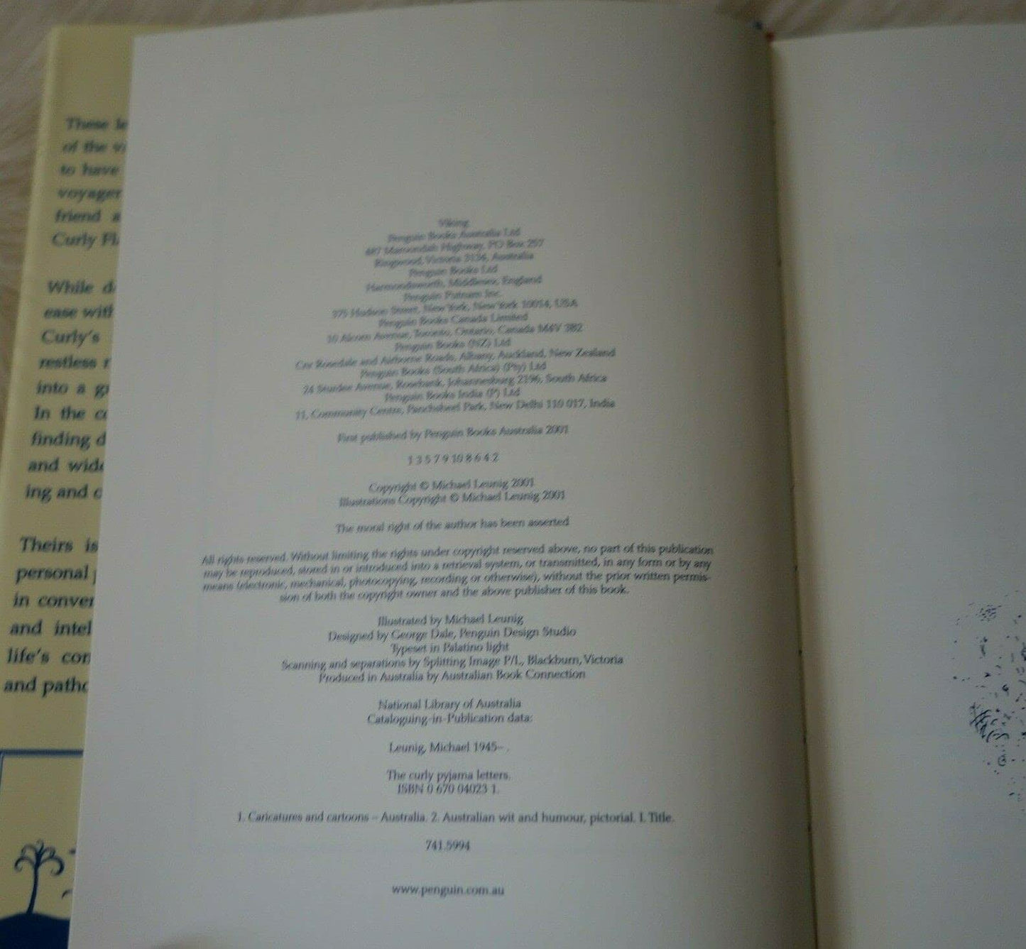 The Curly Pyjama Letters [Hardcover] Leunig, Michael