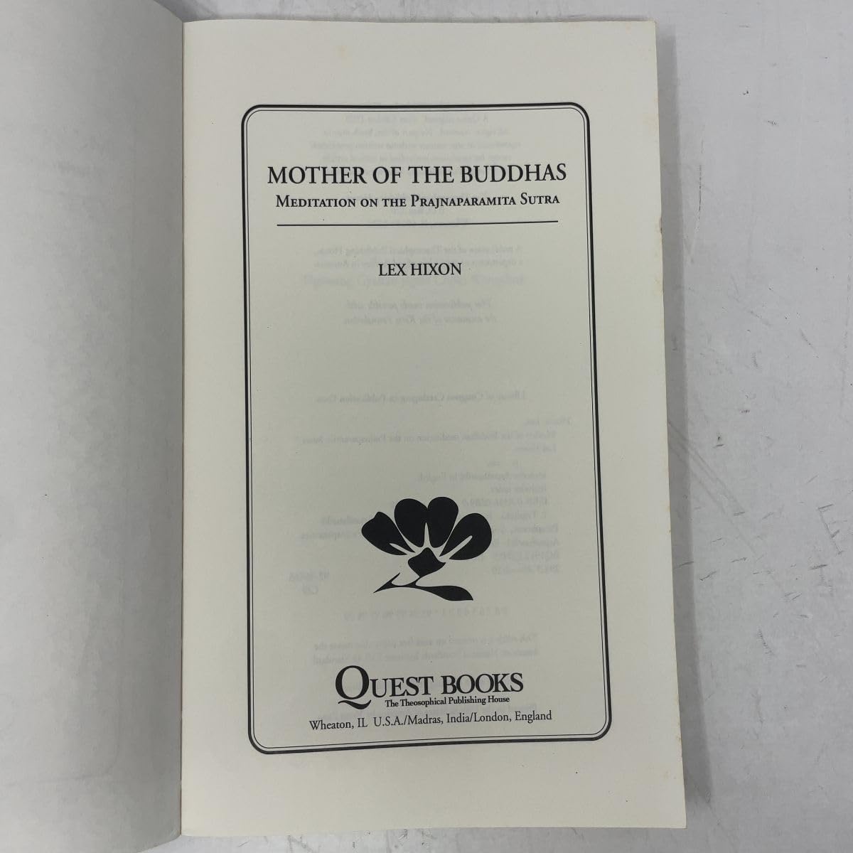Mother of the Buddhas: Meditations on the Prajnaparamita Sutra