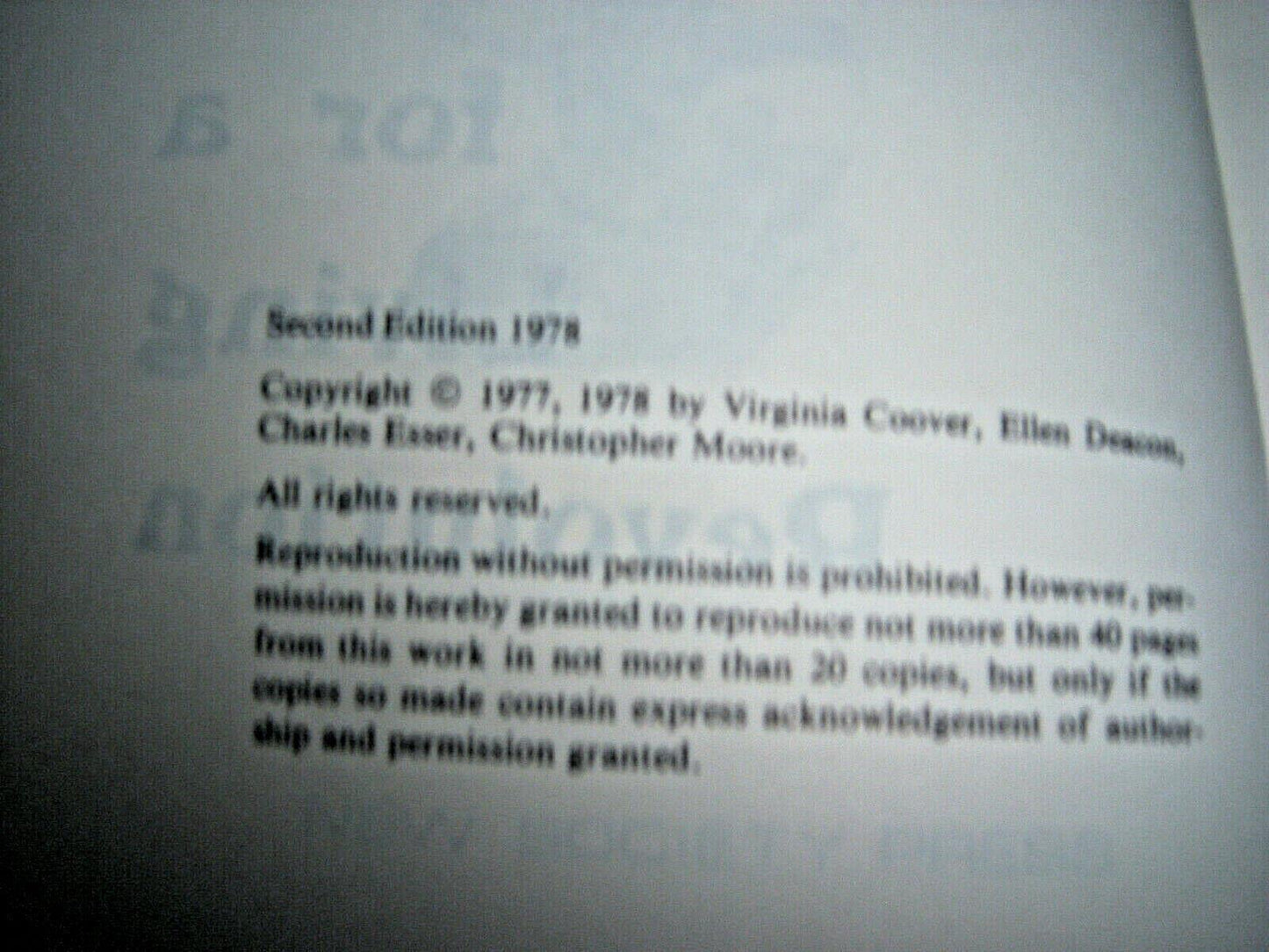 Resource Manual for a Living Revolution Coover, Virginia and etc.