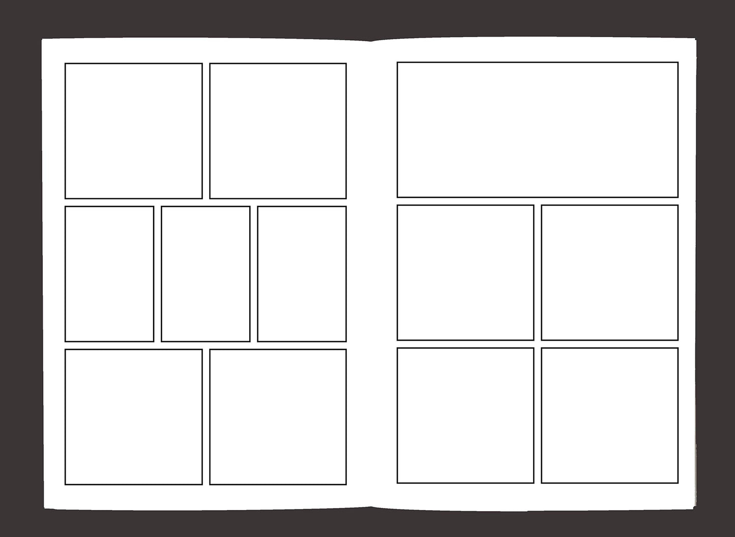 Blank Comic Book: Variety of Templates, 2-9 panel layouts, draw your own Comics [Paperback] Bern, B