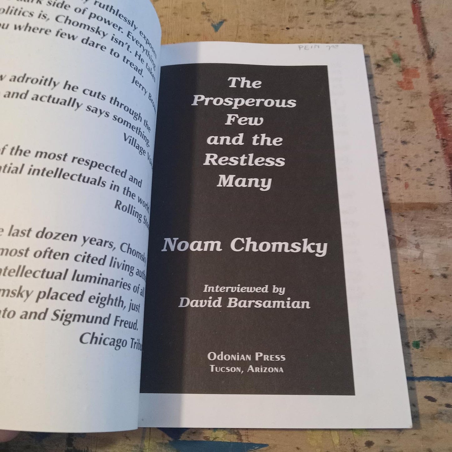 The Prosperous Few and the Restless Many: Real Story Series Chomsky, Noam