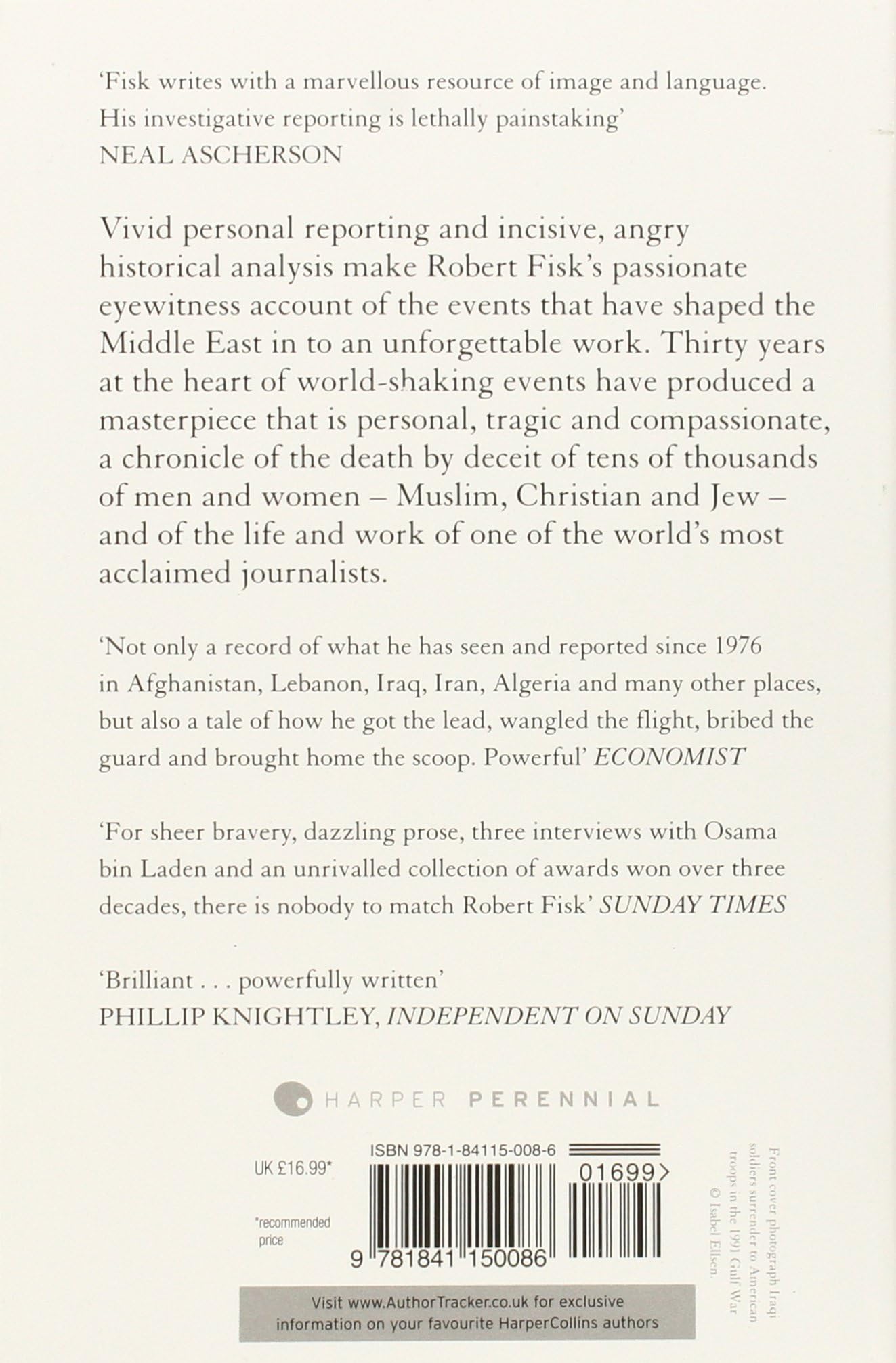 The Great War For Civilisation: The Conquest Of The Middle East [Paperback] Fisk, Robert