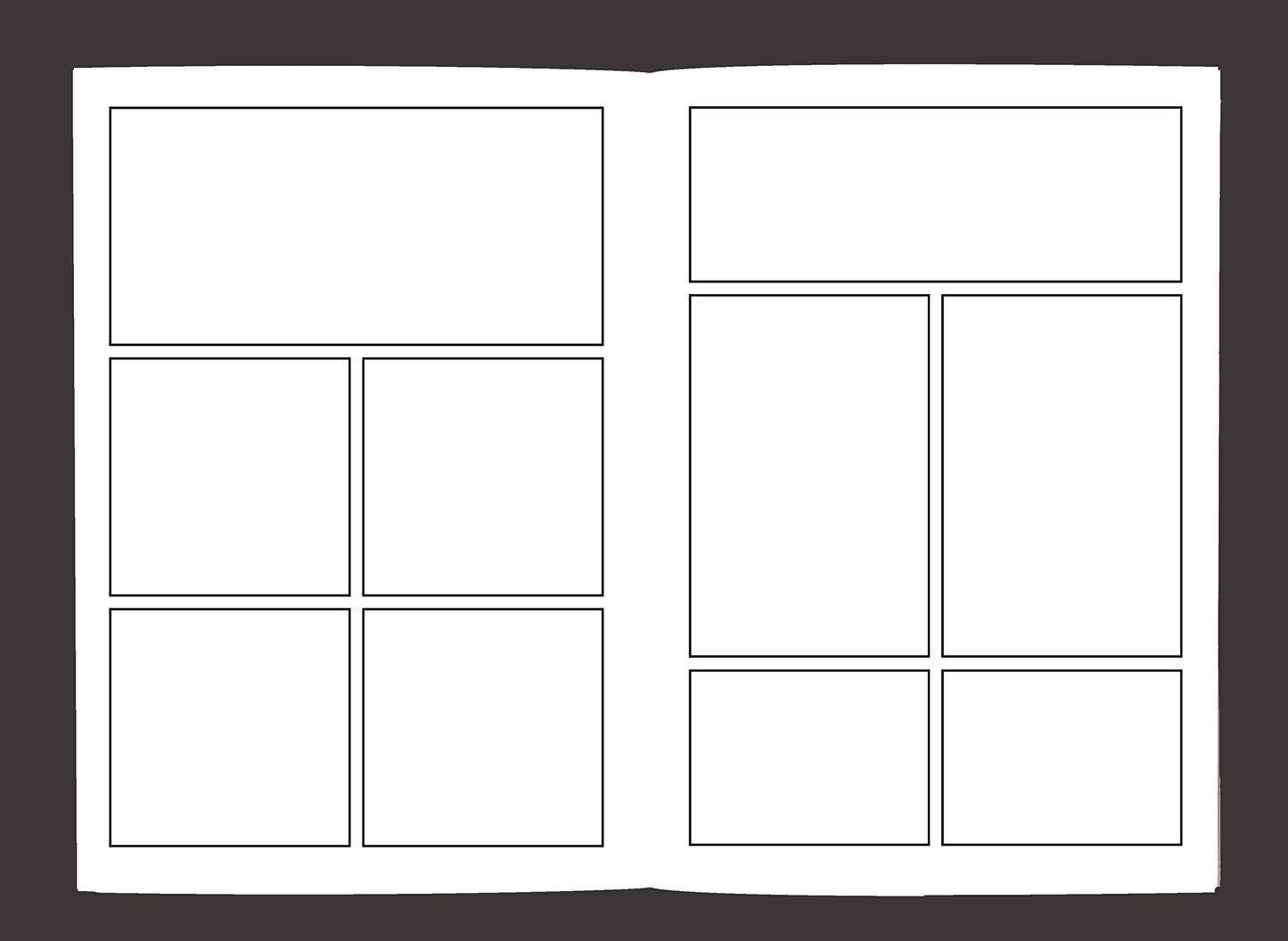 Blank Comic Book: Variety of Templates, 2-9 panel layouts, draw your own Comics [Paperback] Bern, B