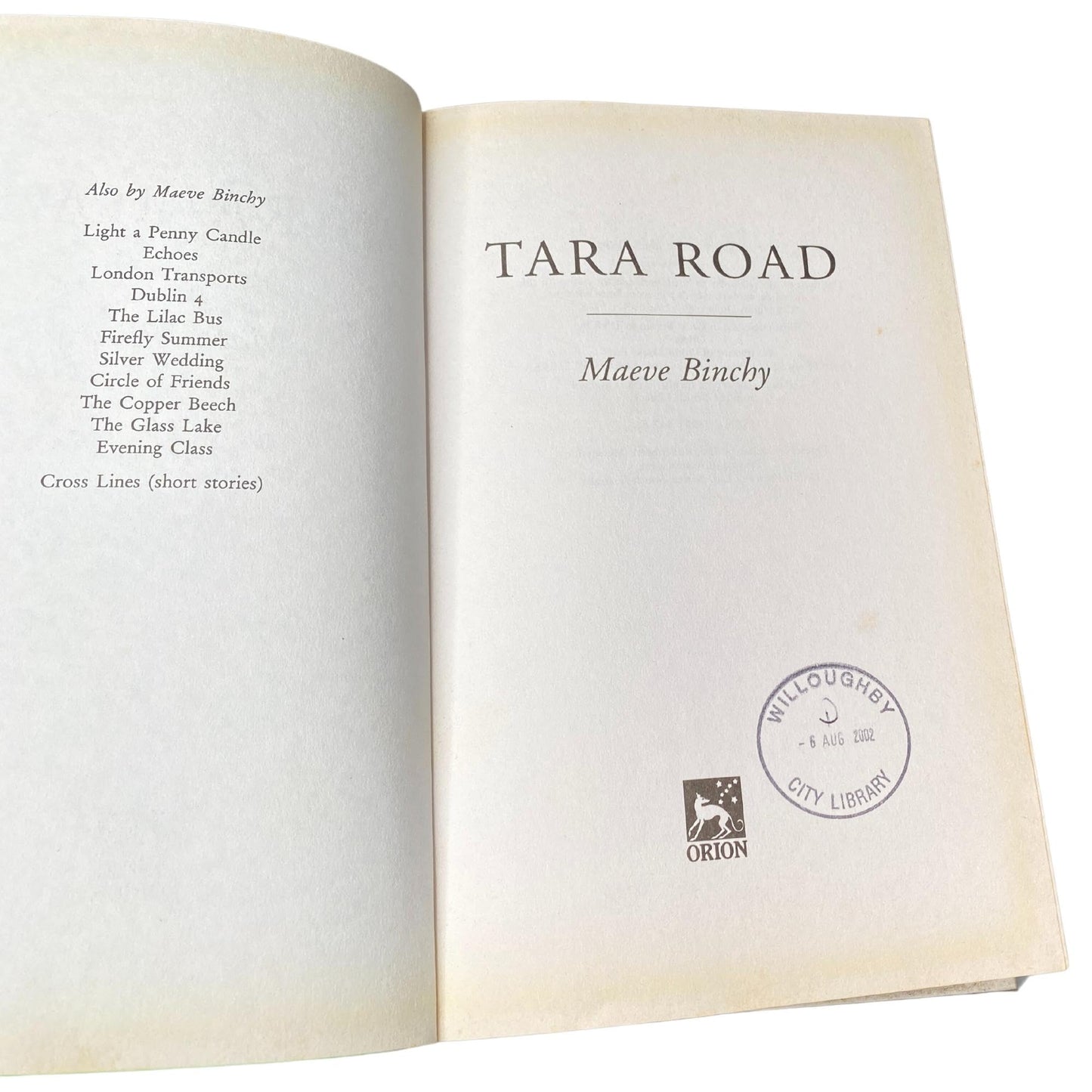 Tara Road Maeve, Binchy