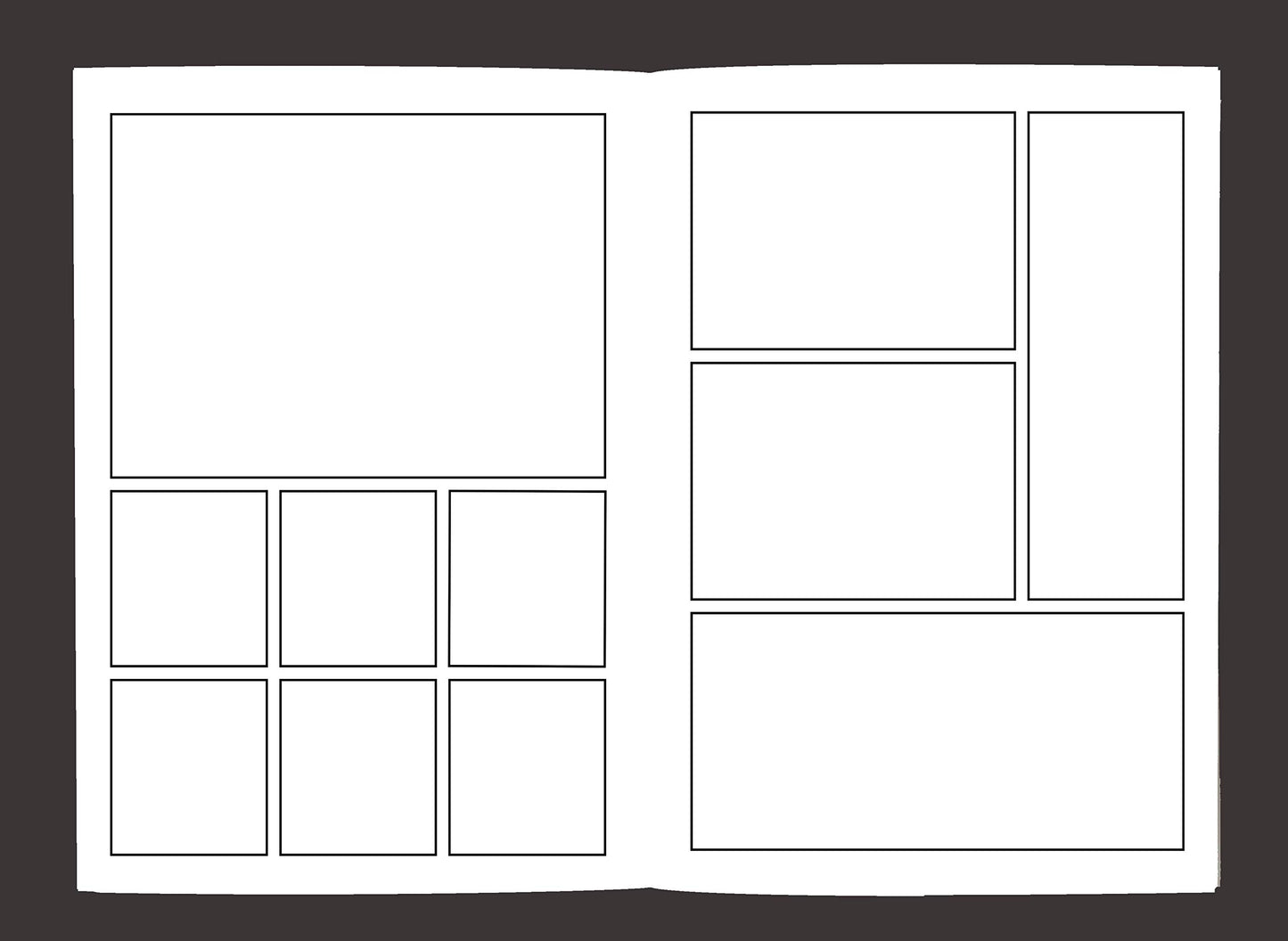 Blank Comic Book: Variety of Templates, 2-9 panel layouts, draw your own Comics [Paperback] Bern, B