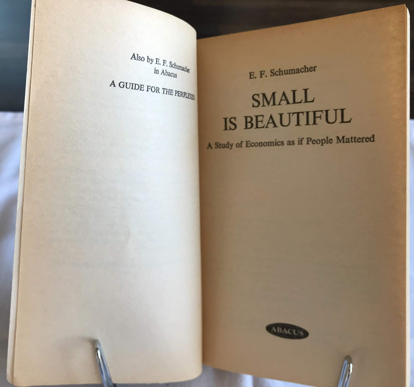 small is beautiful: economics as if people mattered [Paperback]