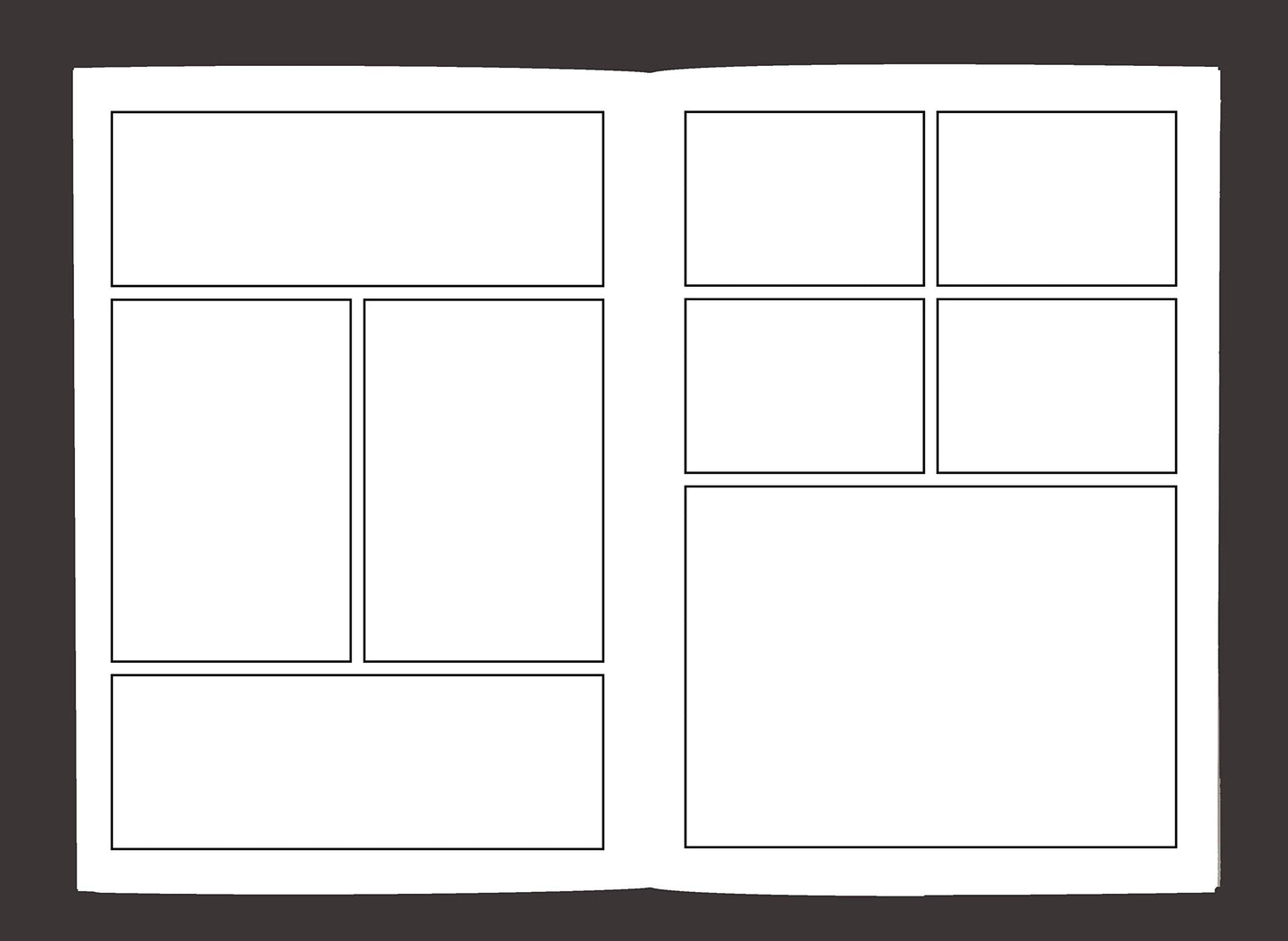 Blank Comic Book: Variety of Templates, 2-9 panel layouts, draw your own Comics [Paperback] Bern, B