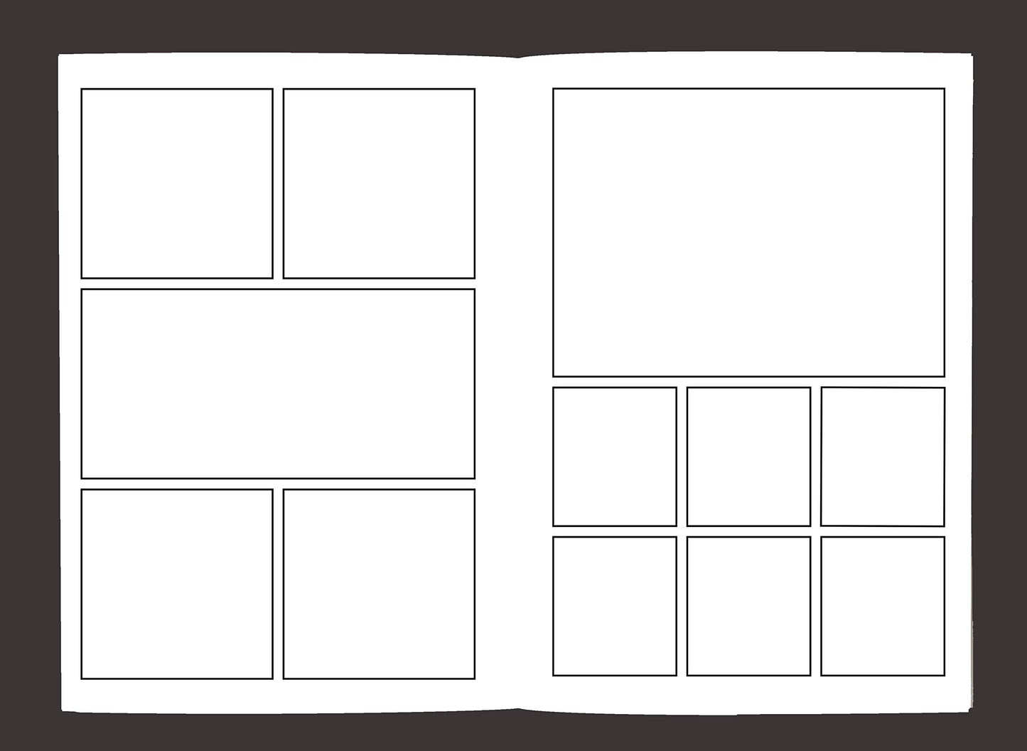Blank Comic Book: Variety of Templates, 2-9 panel layouts, draw your own Comics [Paperback] Bern, B