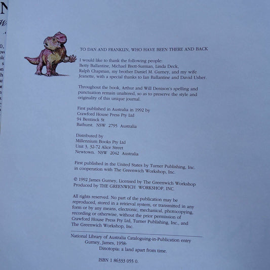 Dinotopia: A Land apart from Time [Hardcover] Gurney, James