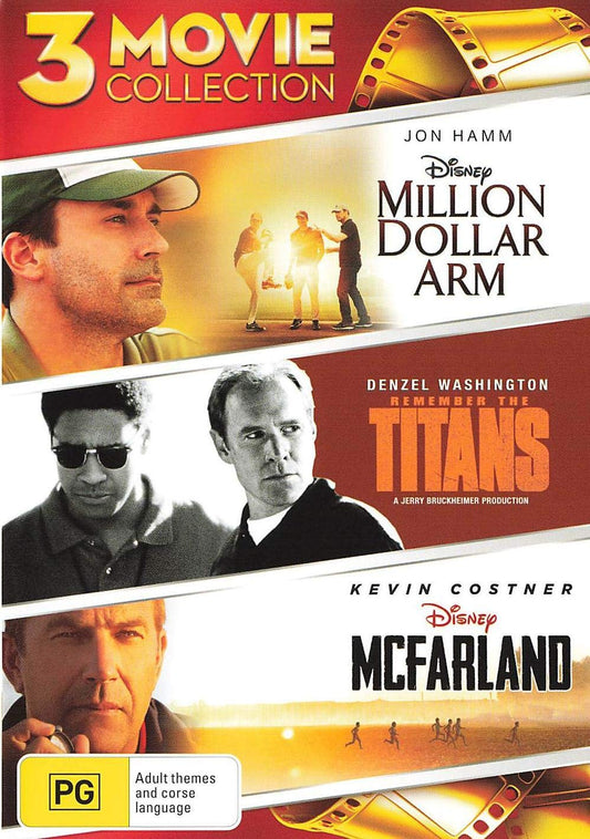 Million Dollar Arm / Mcfarland / Remember the Titans [3 Discs] (DVD) [DVD]