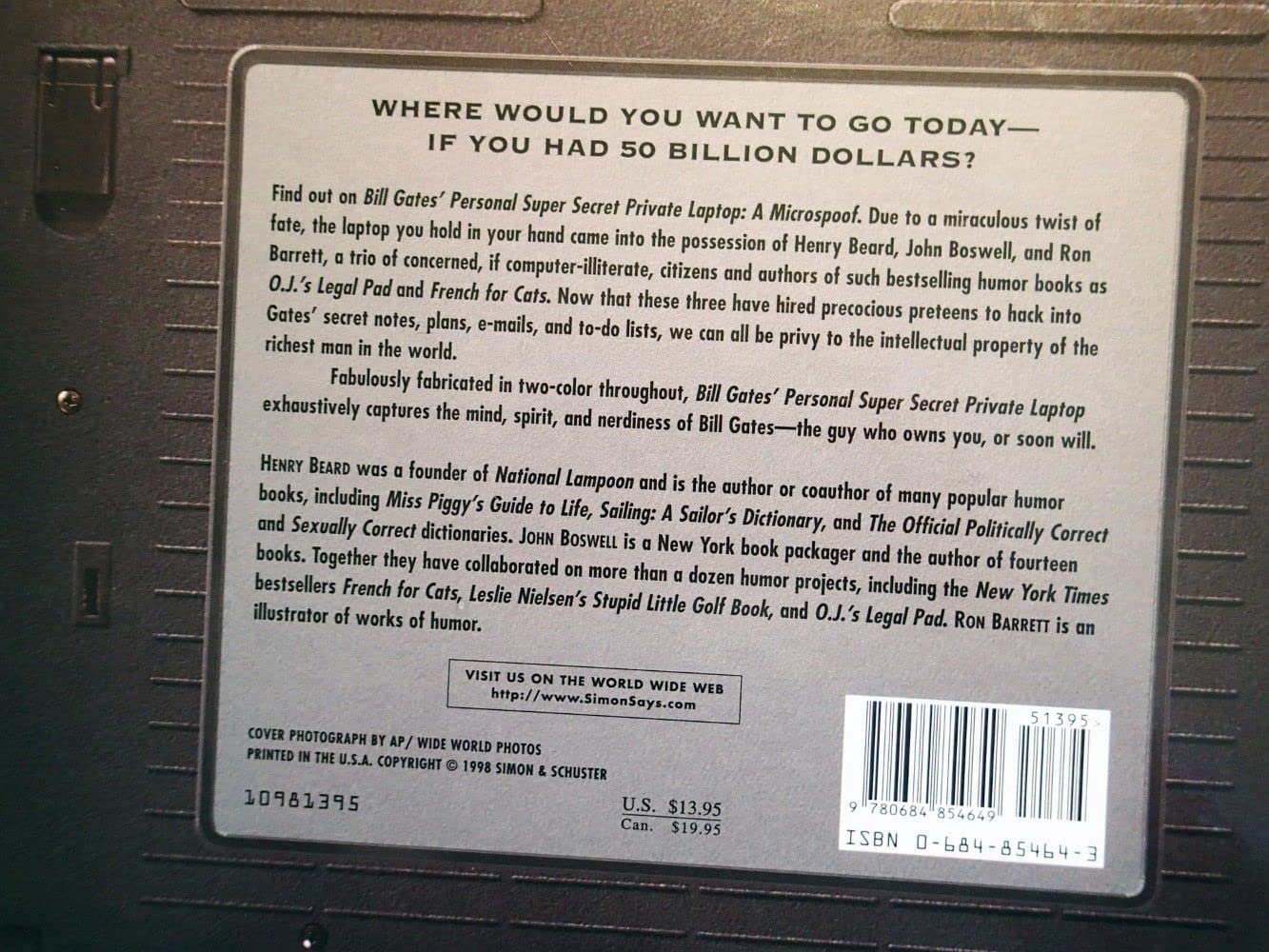 Bill Gates' Personal Super Secret Private Laptop Beard, Henry and Boswell, John