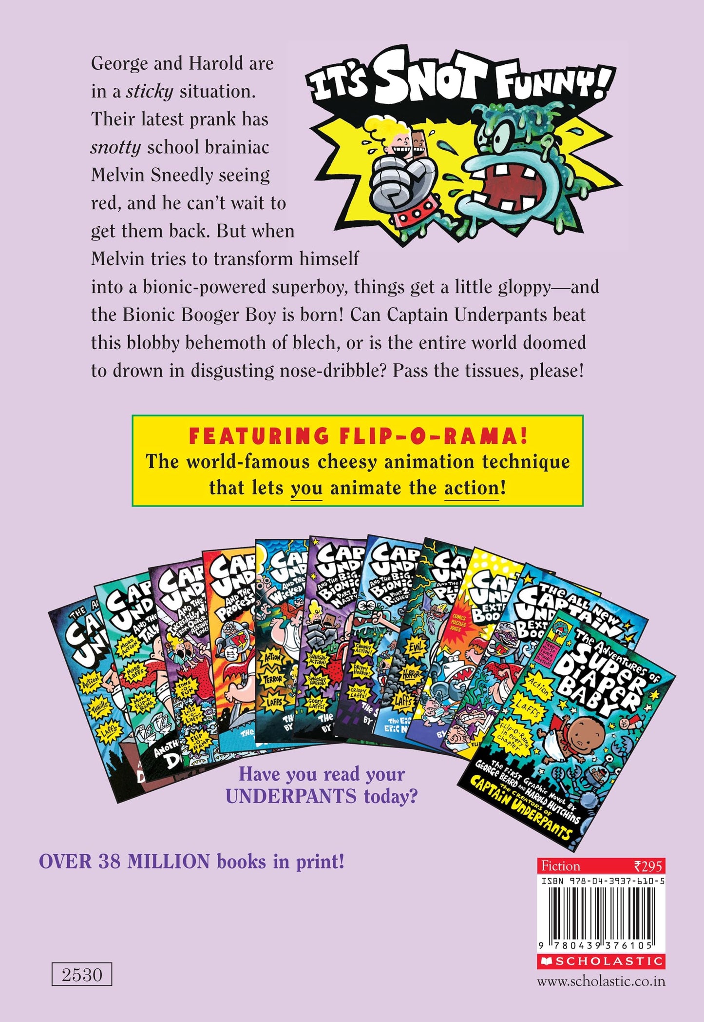 Captain Underpants and the Big, Bad Battle of Bionic Booger Boy Part 1 The Night of the Nasty Nostril Nuggets (Captain Underpants #6) [Mass Market Paperback] Pilkey, Dav