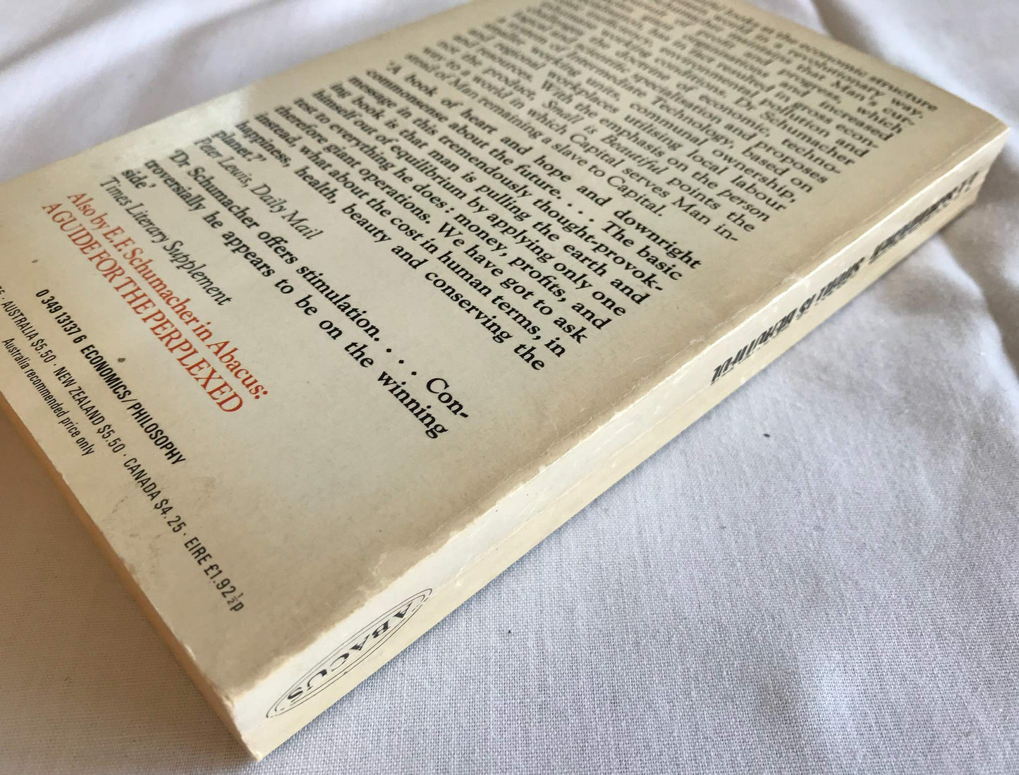 small is beautiful: economics as if people mattered [Paperback]