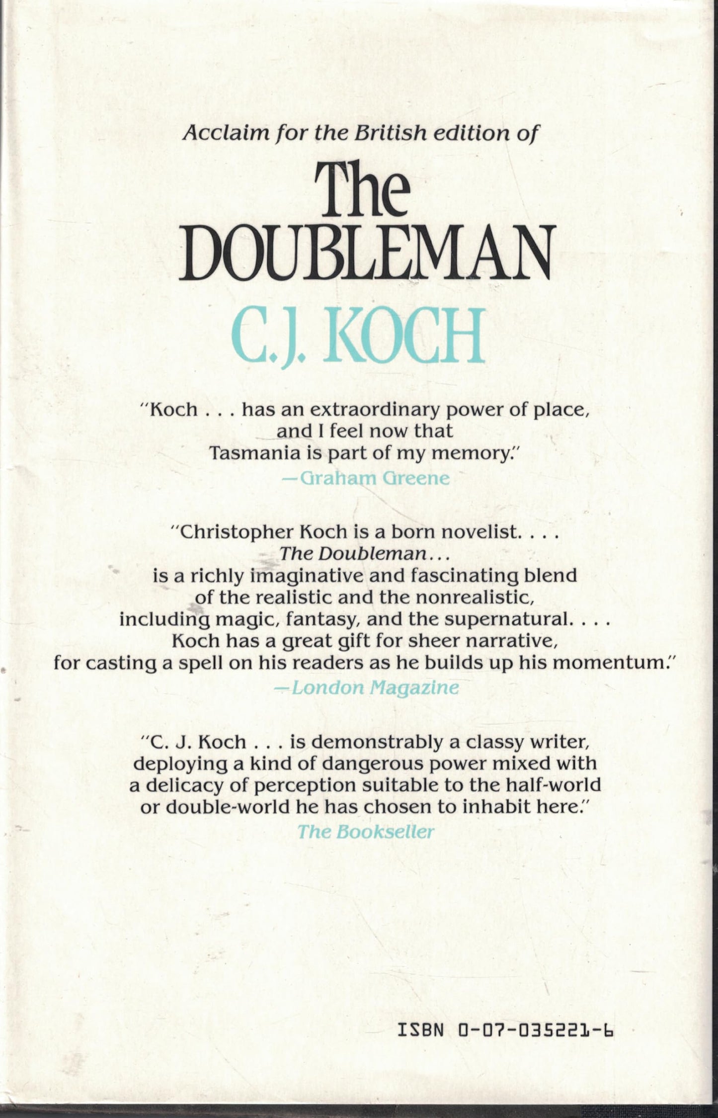 The Doubleman Koch, Christopher J.