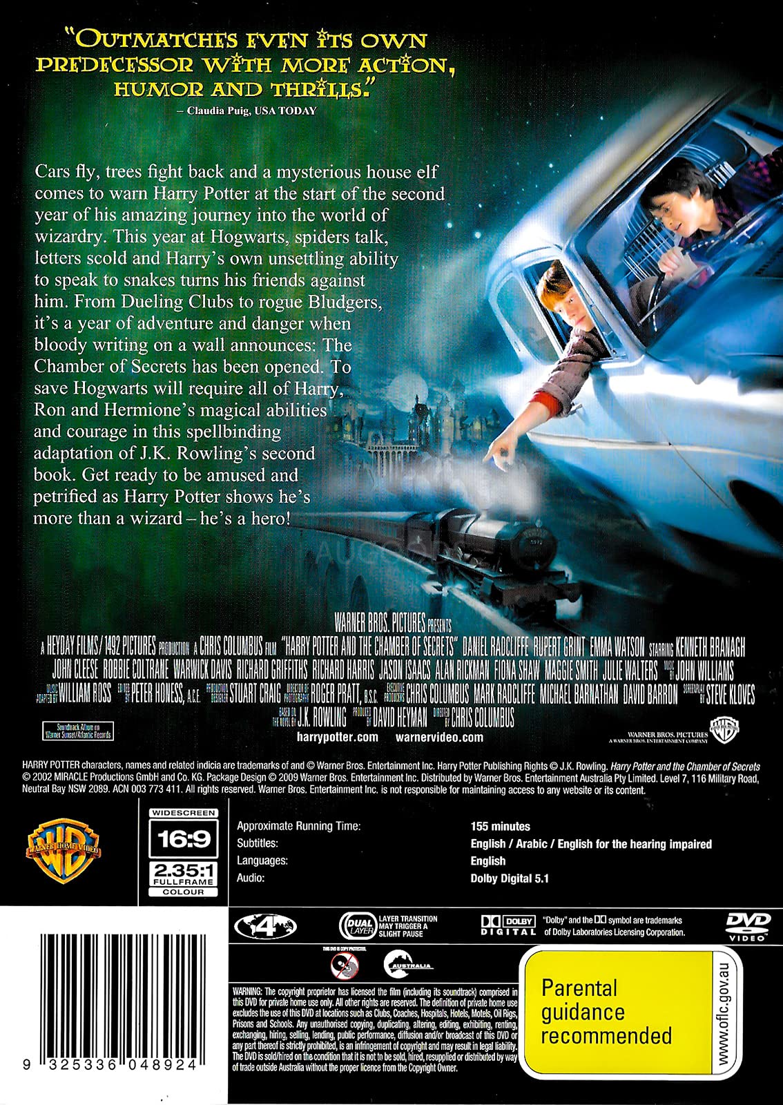 Harry Potter: Chamber of Secrets DV1 [DVD]