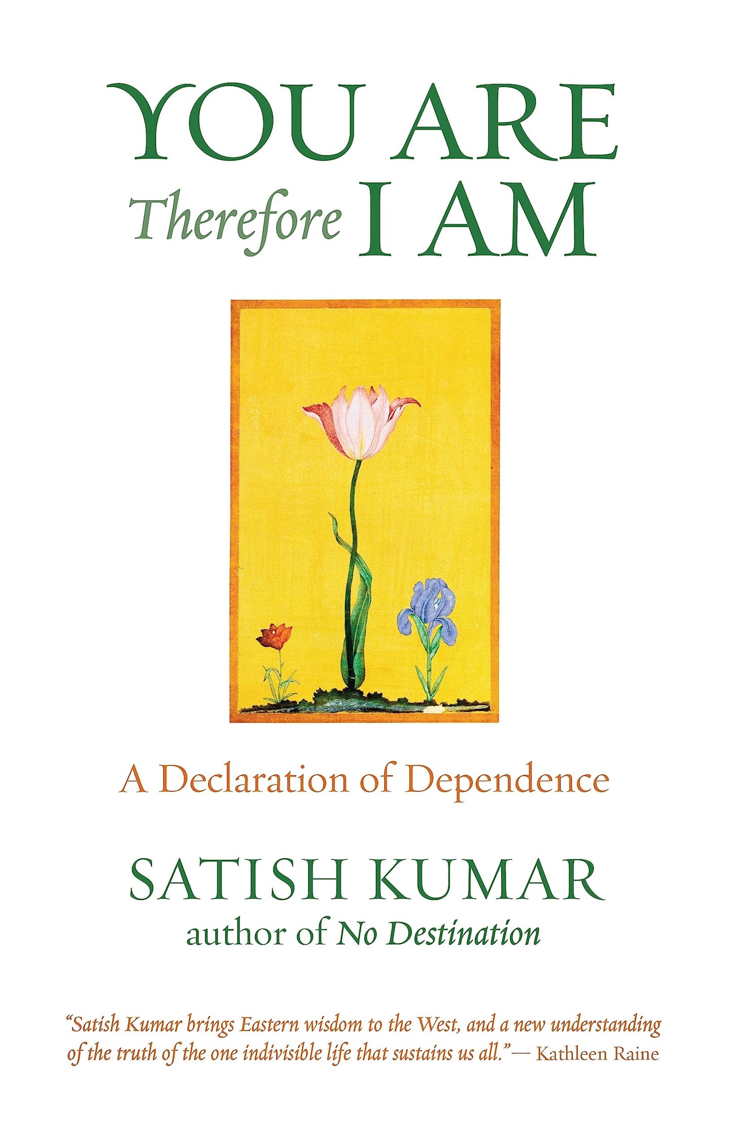 You are Therefore I am: A Declaration of Dependence [Paperback] Kumar, Satish