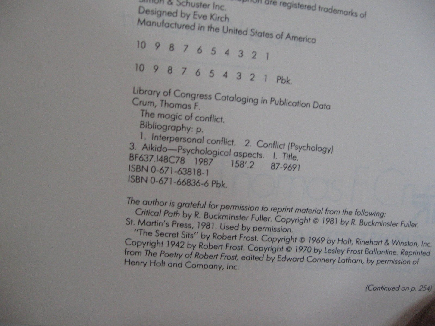 The Magic of Conflict Crum, Tom