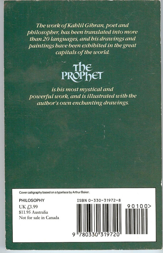 The Prophet [Paperback] Gibran, Kahlil