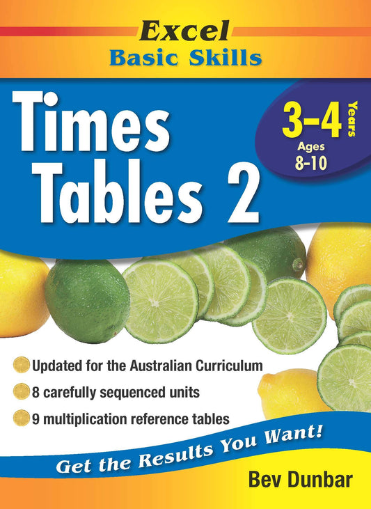 Excel Basic Skills Workbook: Times Tables 2 Years 3-4 Dunbar, Bev