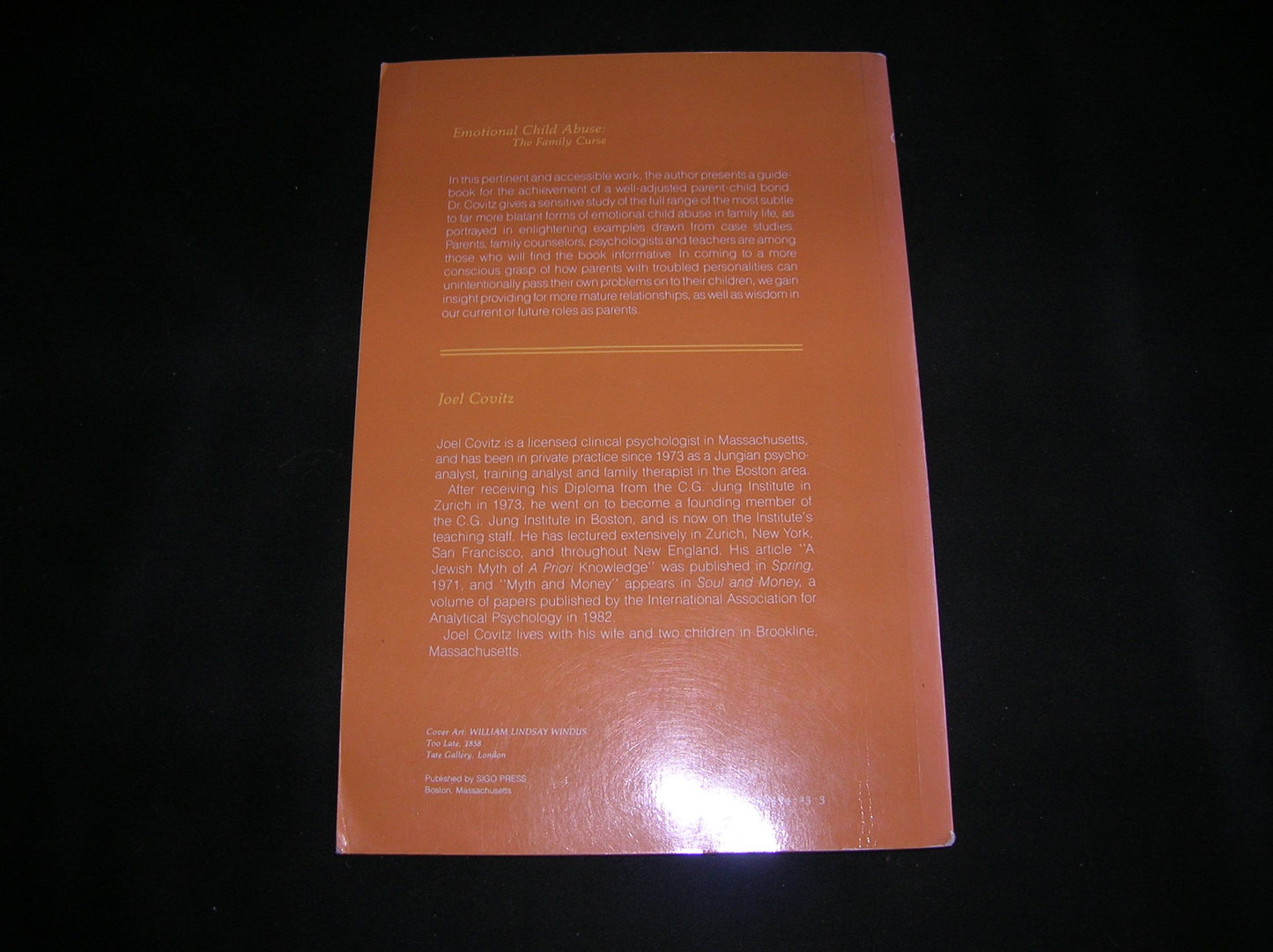Emotional Child Abuse: The Family Curse Covitz, Joel